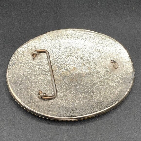 Vintage Large Silver Belt Buckle Authentic 1981 Champion Calf Roping WSCHA 🇺🇸 - Picture 8 of 15